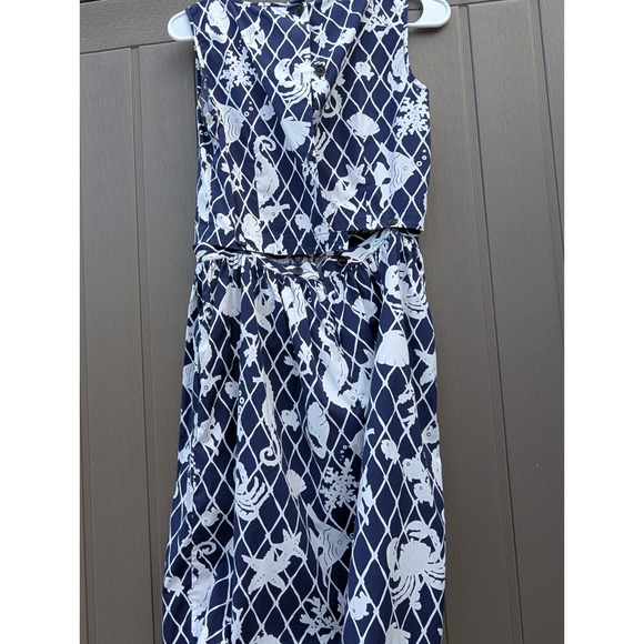 Brooks Brothers Women Navy Nautical Convertible Sleeveless Dress Size 4 - Picture 14 of 14